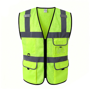 网布透气反光背心施工交通安全荧光骑行马甲