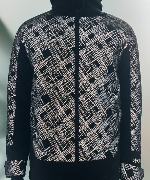 时尚印花图案反光休闲服